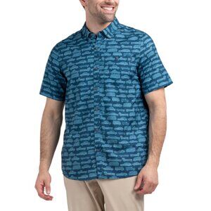 WILLIAM MURRAY Navy Moving Violation Button Down Shirt